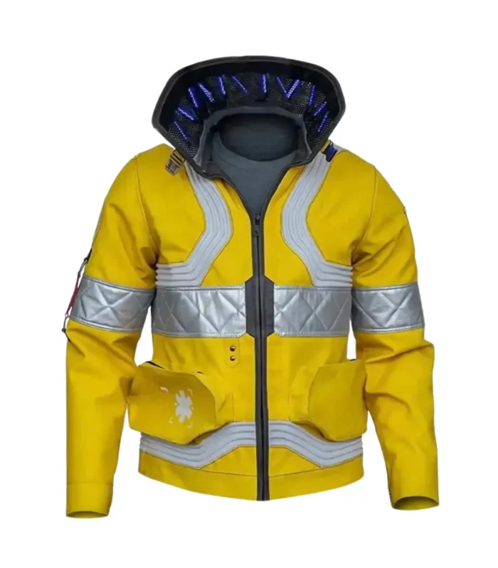 Women Cyberpunk 2077 Edgerunners Lucy Yellow Faux Leather Jacket
