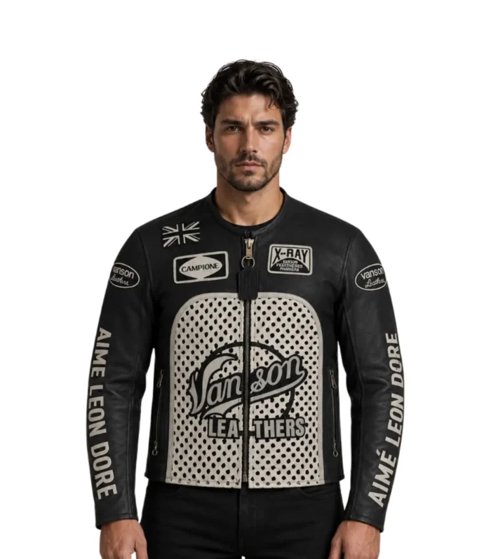 Men’s Vanson ALD Genuine Leather Racing Jacket