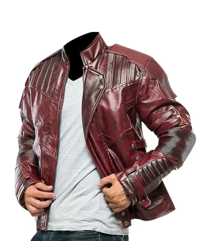 Mens Galaxy Superhero Distressed Biker Cosplay Costume Leather Motorcycle Jacket
