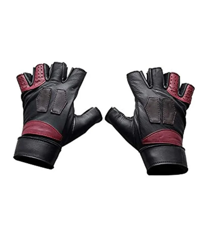 Mens Galaxy Superhero Distressed Biker Cosplay Costume Leather Motorcycle Gloves