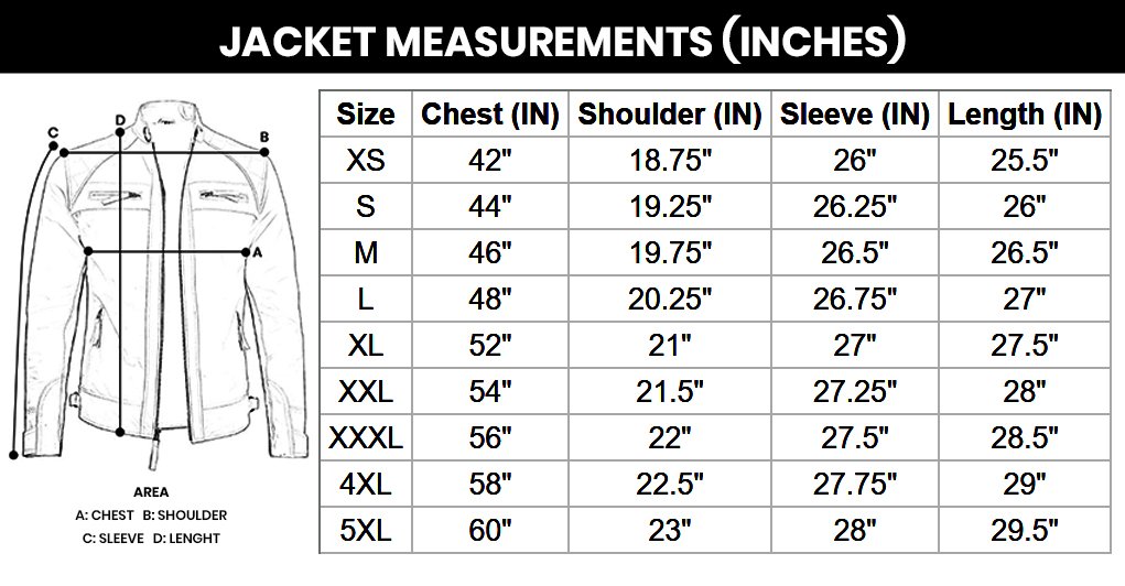 Vayloft Size Chart