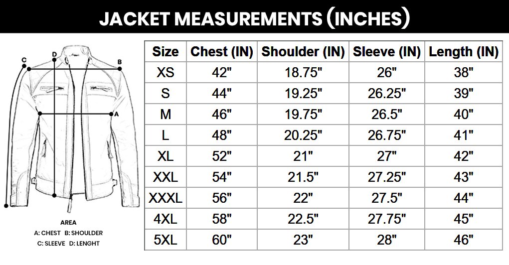 Vayloft Size Chart