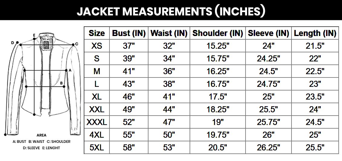 Vayloft Size Chart