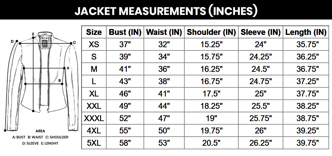 Vayloft Size Chart